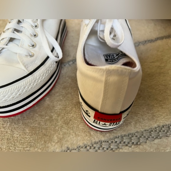 Converse White Platform Athletic Shoes - Picture 3 of 16